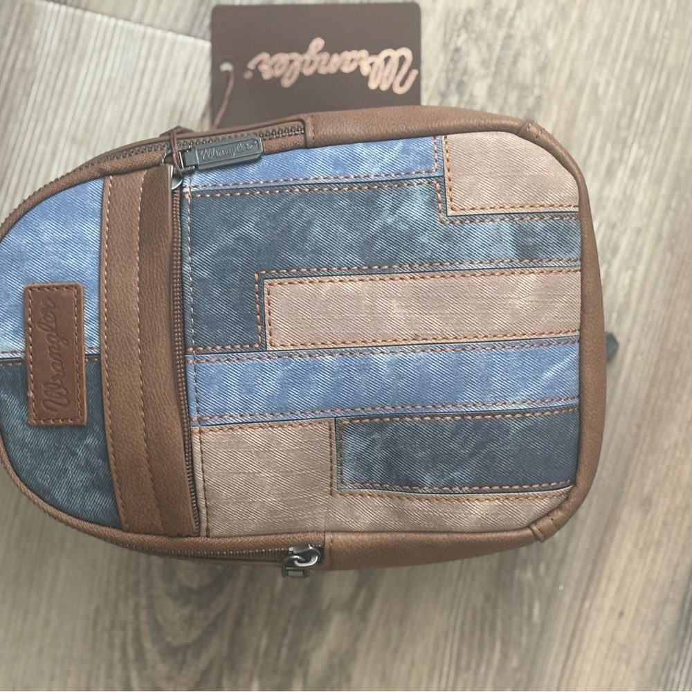 Wrangler Brown and Blue Bag